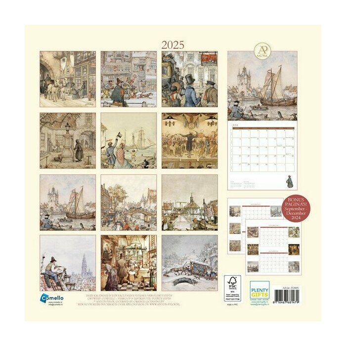 Calendrier 2025 Art Anton Pieck Villages