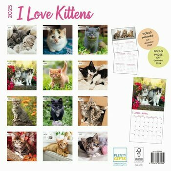 Calendrier 2025 Amour des Chatons 