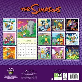 Calendrier 2025 Simpsons Dessin Animé