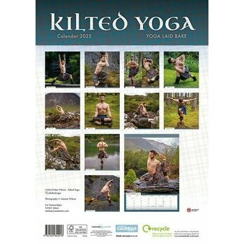 Calendrier 2025 Sexy Homme en Yoga Kilt Ecossais A3