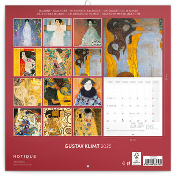 Calendrier 2025 Art Gustav Klimt