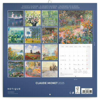 Calendrier 2025 Art Claude Monet