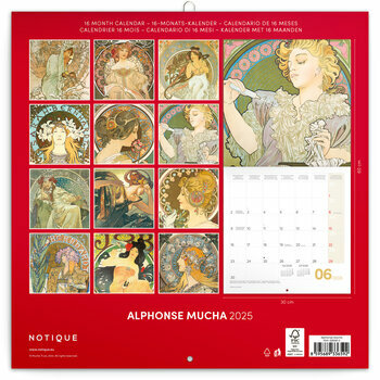 Calendrier 2025 Art Alphonse Mucha Exclusif