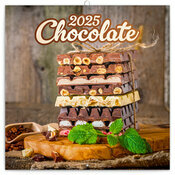 Calendrier Mural 2025 Irrsistible et Gourmand Chocolat Parfum 