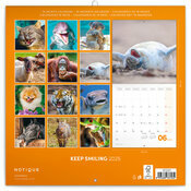 Calendrier Papier 2025 Animaux Smiles