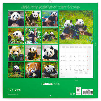 Calendrier 2025 Bambous et Pandas