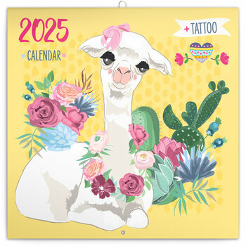 Calendrier 2025 Happy Lama et Tatouages