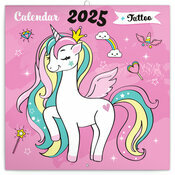 Calendrier Mural 2025 Happy Licornes et Tatouages