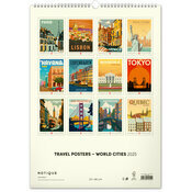 Maxi Calendrier Papier 2025 Affiches Vintage Villes du Monde