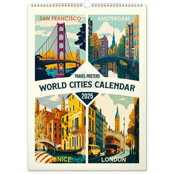 Maxi Calendrier 2025 Affiches Vintage Villes du Monde