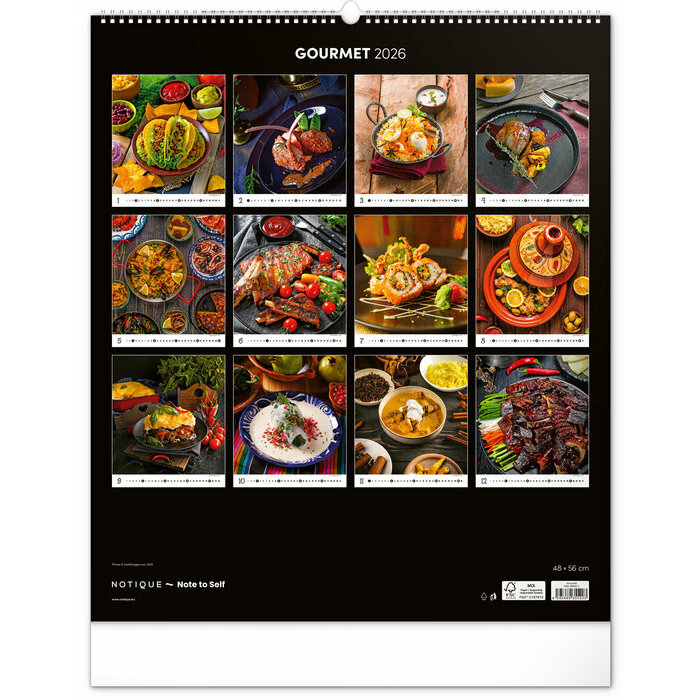 Maxi Calendrier Mural 2025 Cuisine Gourmets