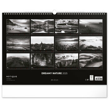 Maxi Calendrier 2025 Paysages Nature Noire et Blanc