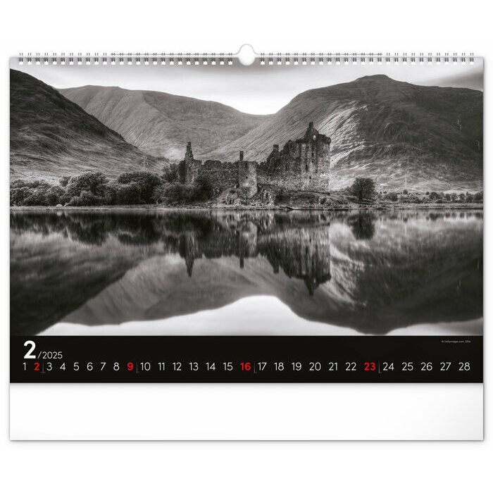 Maxi Calendrier 2025 Paysages Nature Noire et Blanc