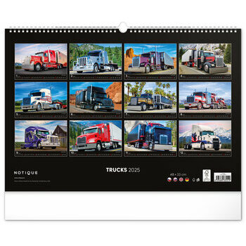 Maxi Calendrier 2025 Camions Poids Lourds Américains