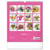 Calendrier Papier 2025 Bouquets de Fleurs Champtres