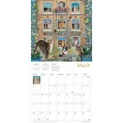 Calendrier Papier 2025 Dessins Chats dans l'art Leslie Ivory