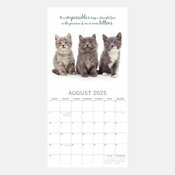 Calendrier 2025 Chatons Mignons Fond Blanc