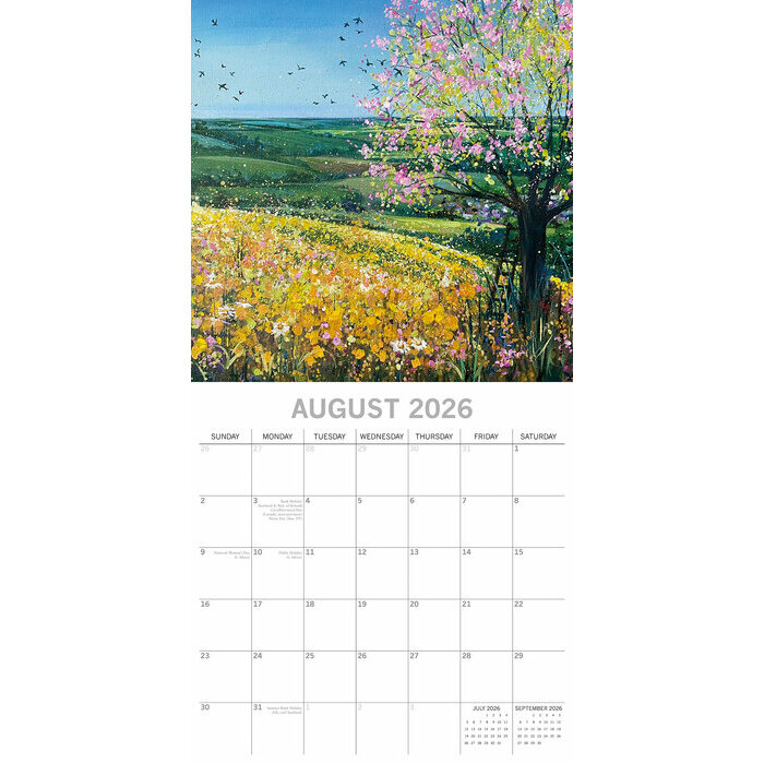 Calendrier 2026 Dessins Balade Campagne Anglaise