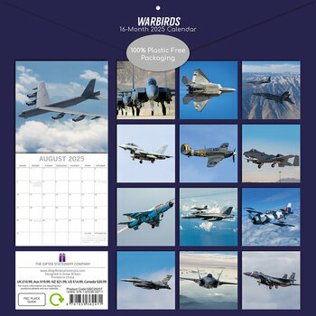 Calendrier 2025 Avions de Guerre Militaire 