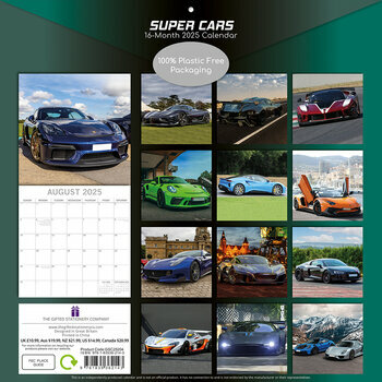 Calendrier 2025 Voitures Super Cars 