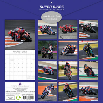 Calendrier 2025 Motos de Course Super Bikes 