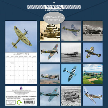 Calendrier 2025 Avions de Guerre Militaire Spitfire