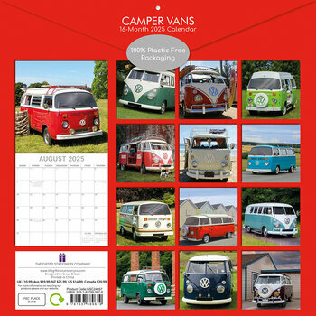 Calendrier 2025 Bus Van Rétro Combi Camper