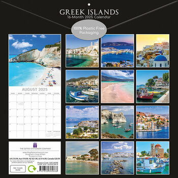 Calendrier 2025 Iles Grecques Santorin Corfou