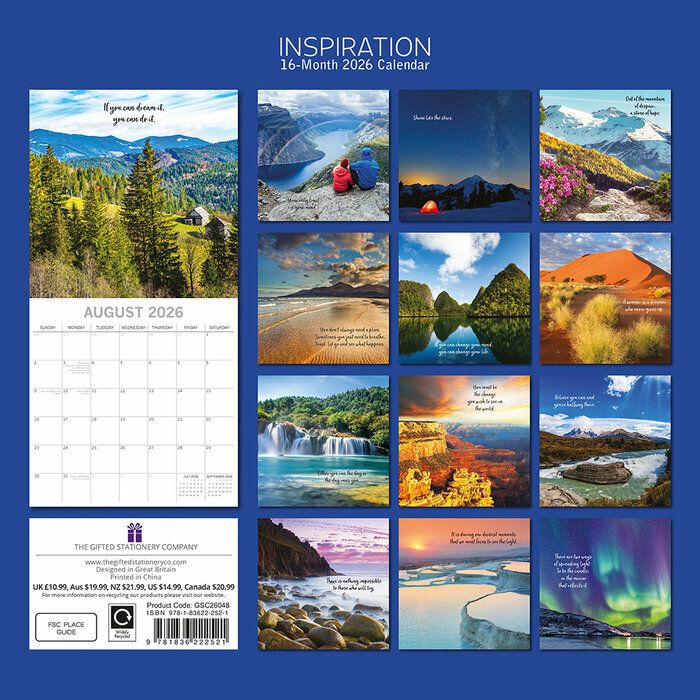 Calendrier 2026 Inspiration Paysage Zen Bien être