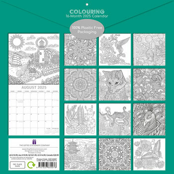 Calendrier 2025 à Colorier Coloriage Détente