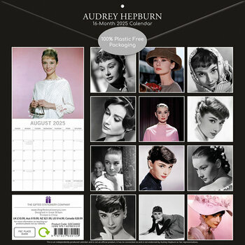 Calendrier 2025 Icône Cinéma Audrey Hepburn