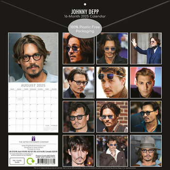 Calendrier 2025 Johnny Depp Acteur