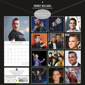 Calendrier 2025 Robbie Williams Chanteur