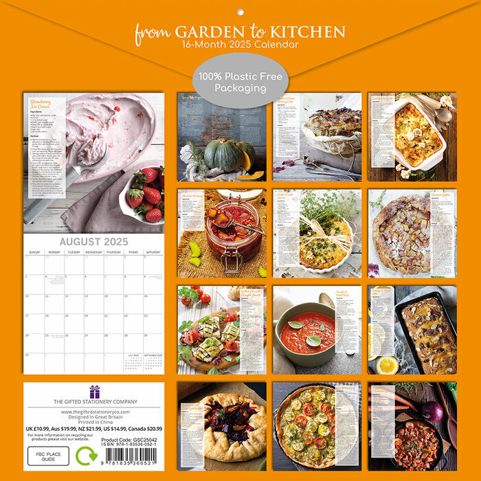 Calendrier Papier 2025 Cuisine du Jardin à la Cuisine
