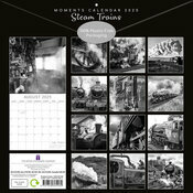 Calendrier Papier 2025 Train  Vapeur Noir et Blanc