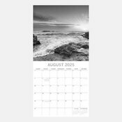 Calendrier Ocean 2025 Bord de Mer en Noir et Blanc