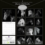 Calendrier Papier 2025 Portraits Chevaux Noir et Blanc