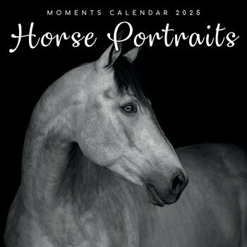 Calendrier 2025 Portraits Chevaux Noir et Blanc