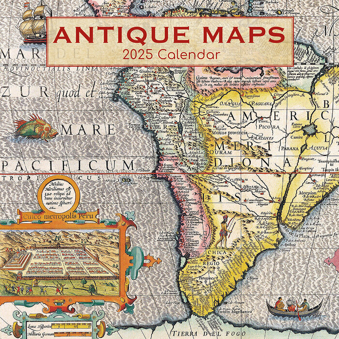 Calendrier Mural 2025 Cartes Antiques Géographiques