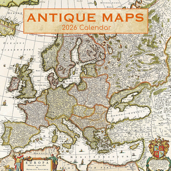 Calendrier Mural 2026 Cartes Antiques Géographiques