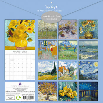 Calendrier 2025 Artiste Vincent Van Gogh Classique