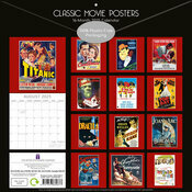 Calendrier Mural 2025 Affiches Films Cultes Rtro Vintage