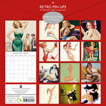 Calendrier 2025 Pin up Rétro Vintage