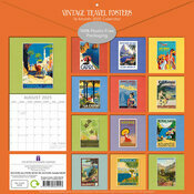 Calendrier Papier 2025 Affiches Publicitaires Voyage Rétro Vintage