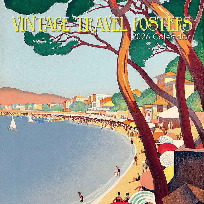 Calendrier Mural 2026 Affiches Publicitaires Voyage Rétro Vintage