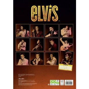 Calendrier 2025 Elvis Presley King Format A3