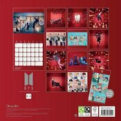 Calendrier Papier 2025 BTS Boys band