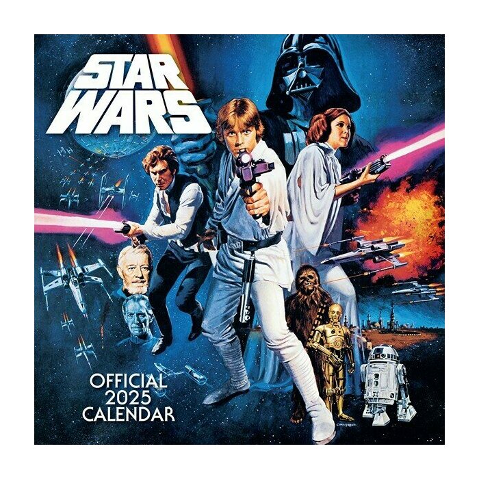 Calendrier Mural 2025 Star Wars Classique Retro