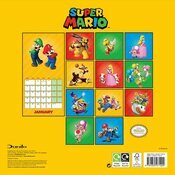 Calendrier papier 2025 Super Mario Jeux Vido