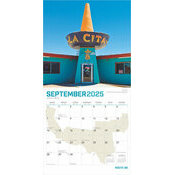 Calendrier 2025 Route 66 Mythique Etats-Unis